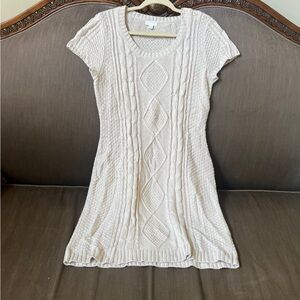 C Cream Cable Knit Dress
